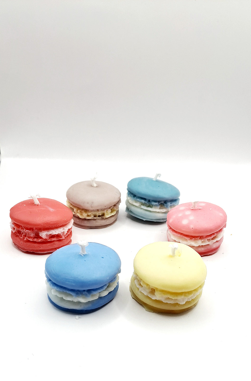 Macaron kaarsenpakket van 6 stuks