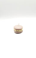 Macaron kaars sojawas bruin met geel