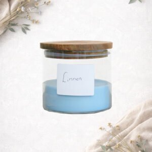 geurkaars koolzaadwas linnen in pot